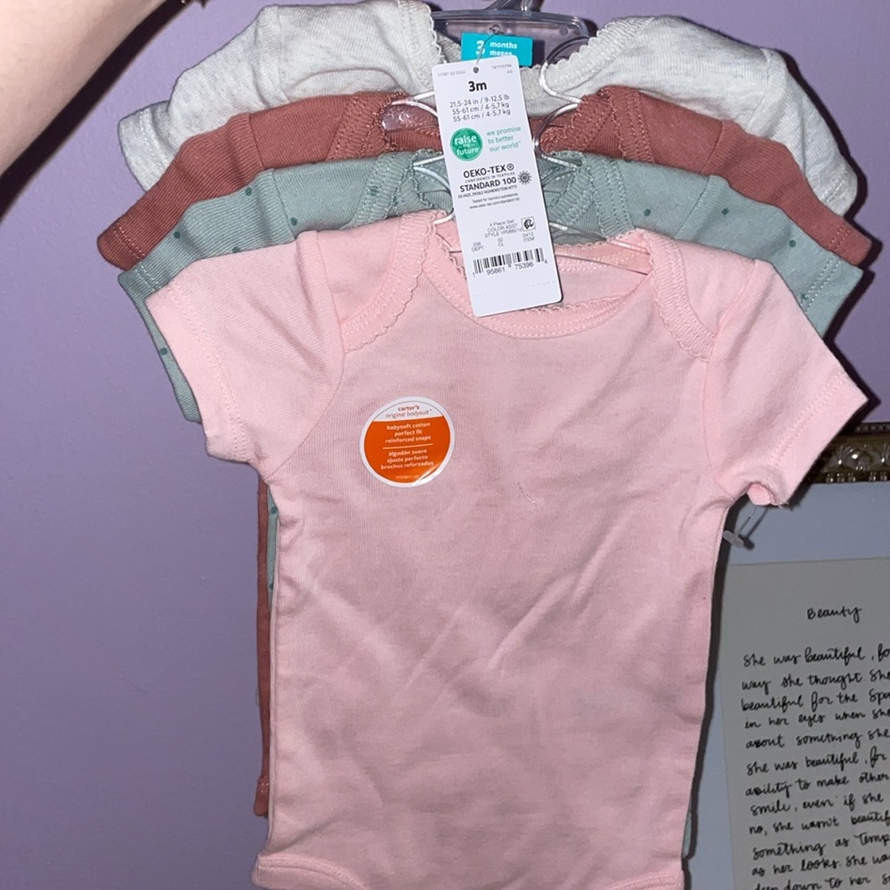 Carter's Pink and Gray Short Sleeve Tees